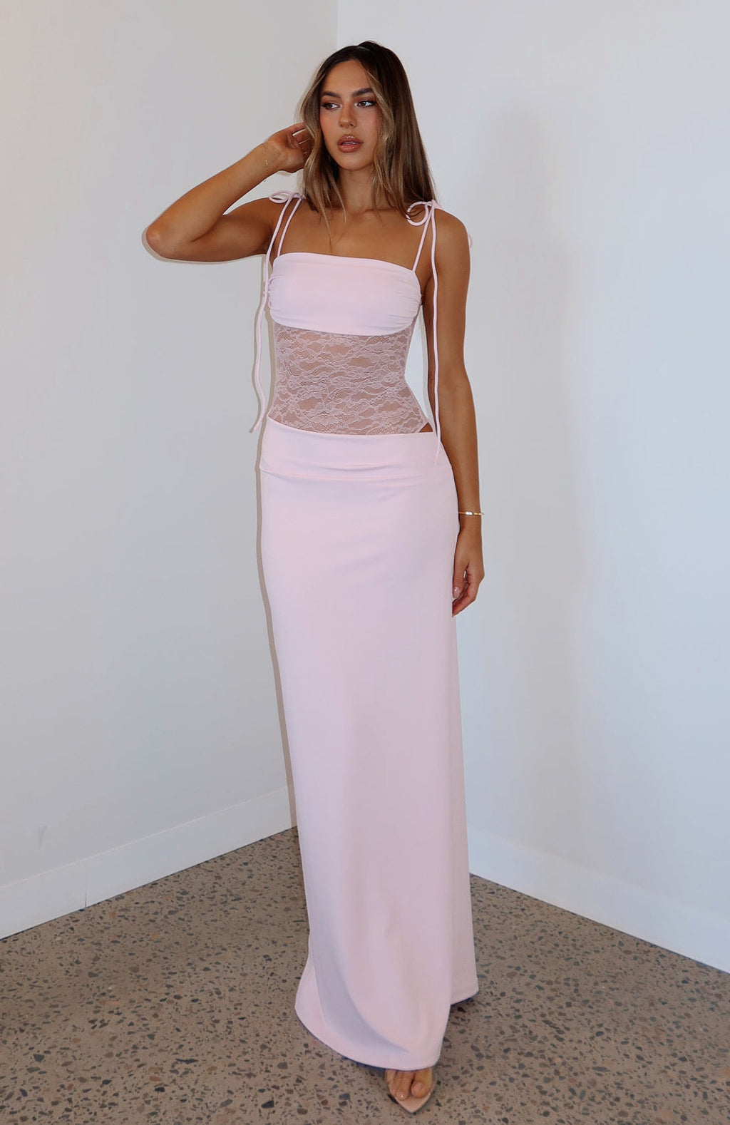 Baby Pink Compliment Me Chic Maxi Dress