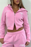 Down For Whatever Slim Pink Wash Hoodie