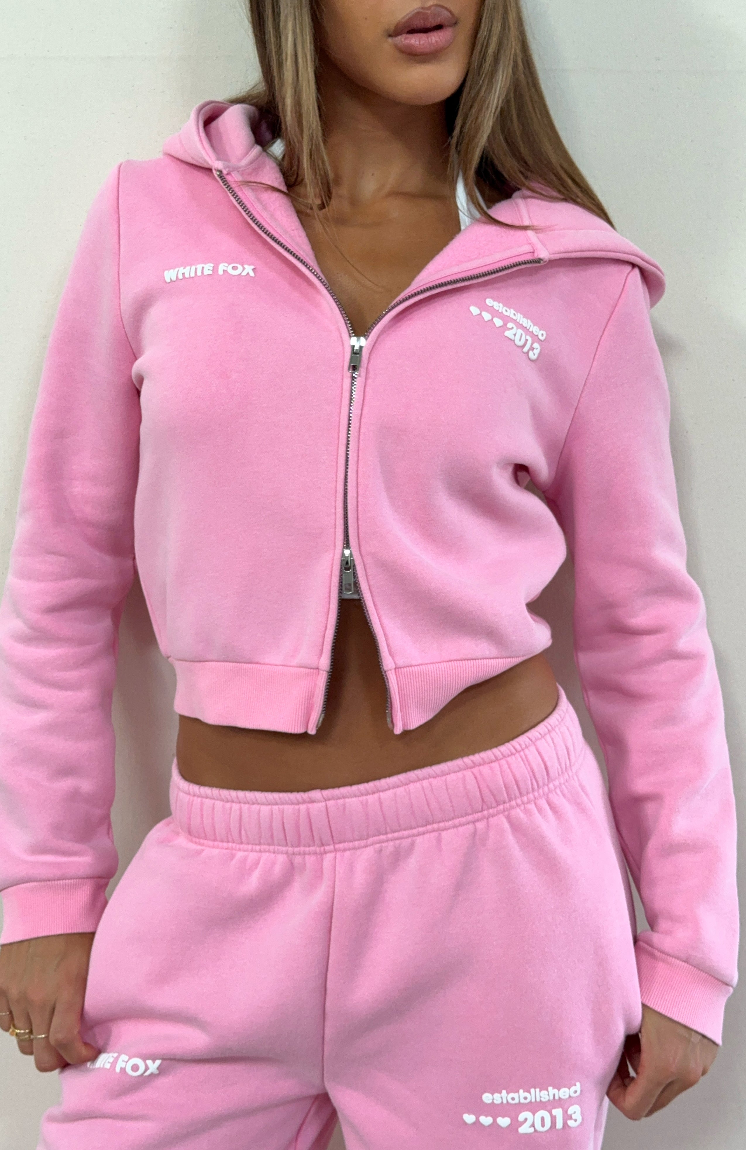 Down For Whatever Slim Pink Wash Hoodie