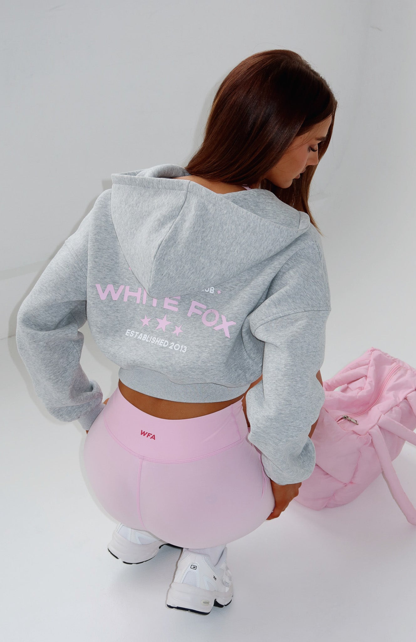 Love Game Cropped Dark Grey Marle Hoodie