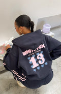 Lucky Thirteen Charise Zip Navy Hoodie