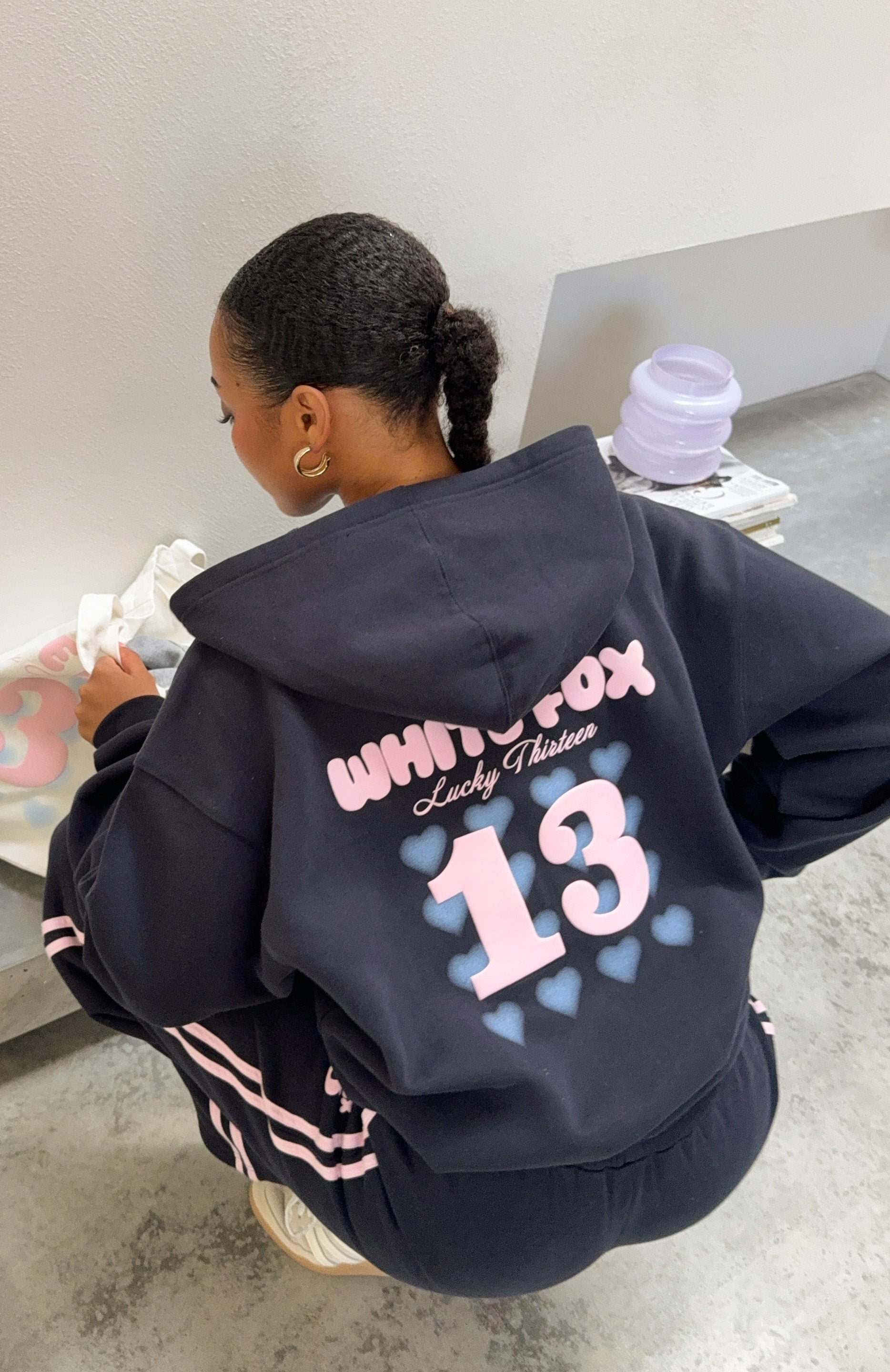 Lucky Thirteen Charise Zip Navy Hoodie