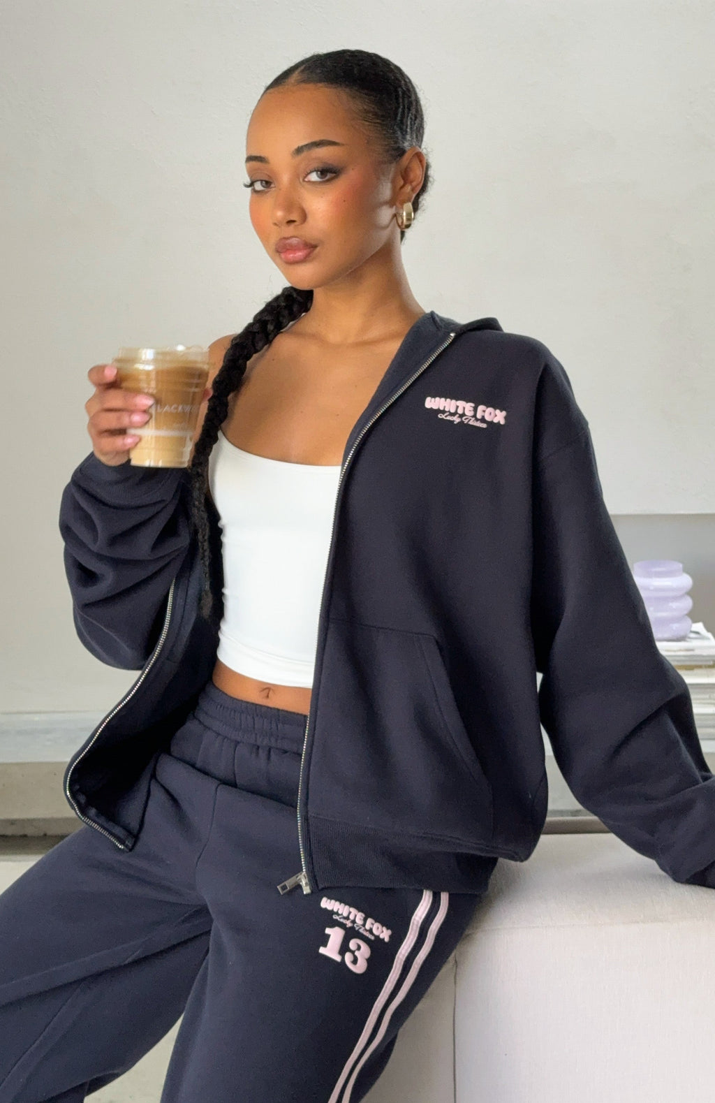 Lucky Thirteen Charise Zip Navy Hoodie