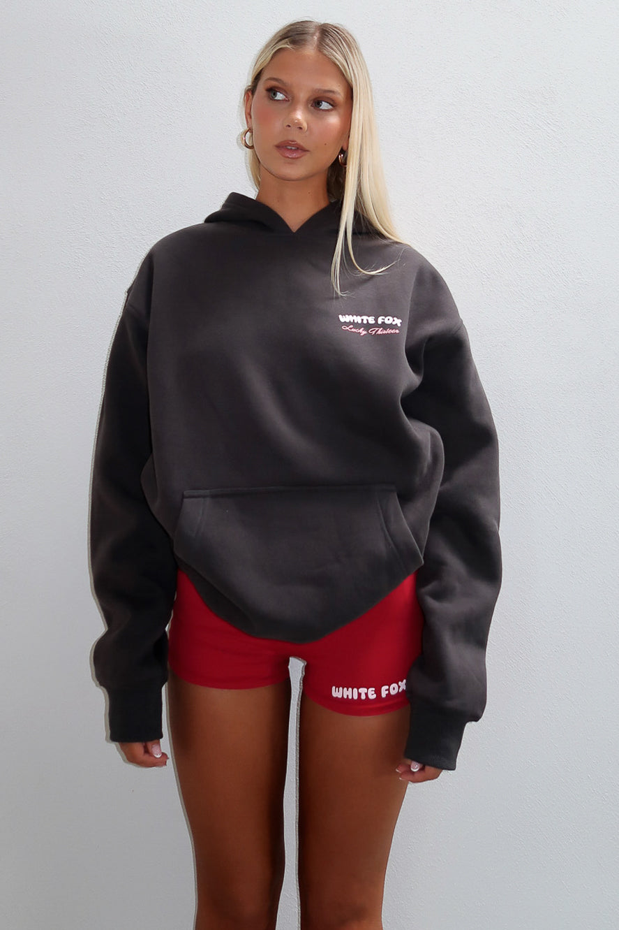 Lucky Thirteen Cheyenne Oversized Charcoal Hoodie