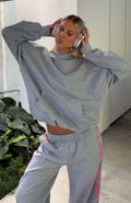 Lucky Thirteen Shaya Oversized Dark Grey Marle Hoodie