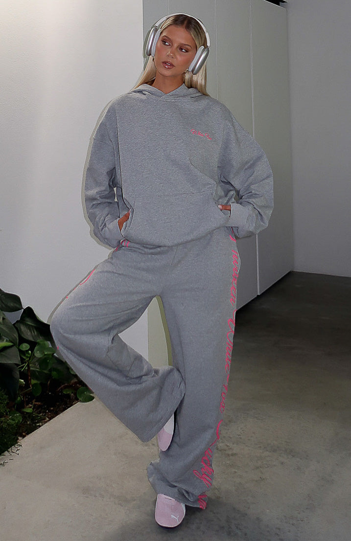 Lucky Thirteen Shaya Oversized Dark Grey Marle Hoodie