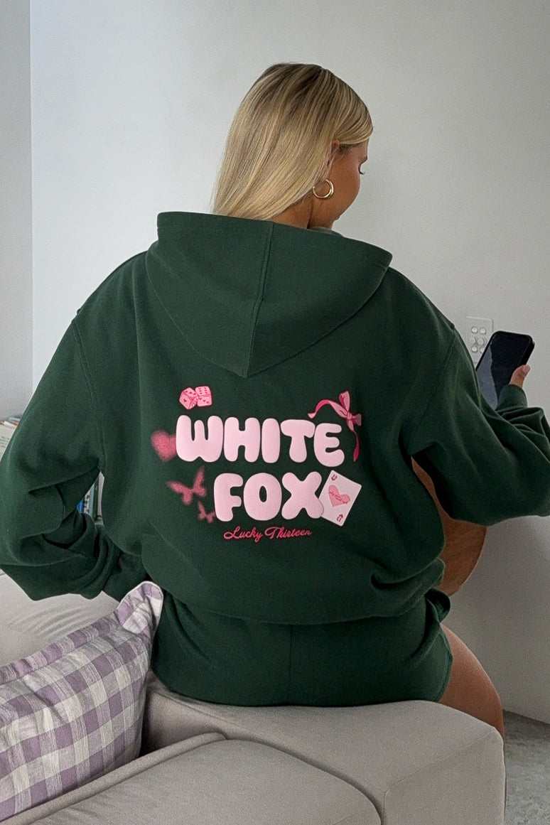 Lucky Thirteen Stephanie Oversized Green Hoodie