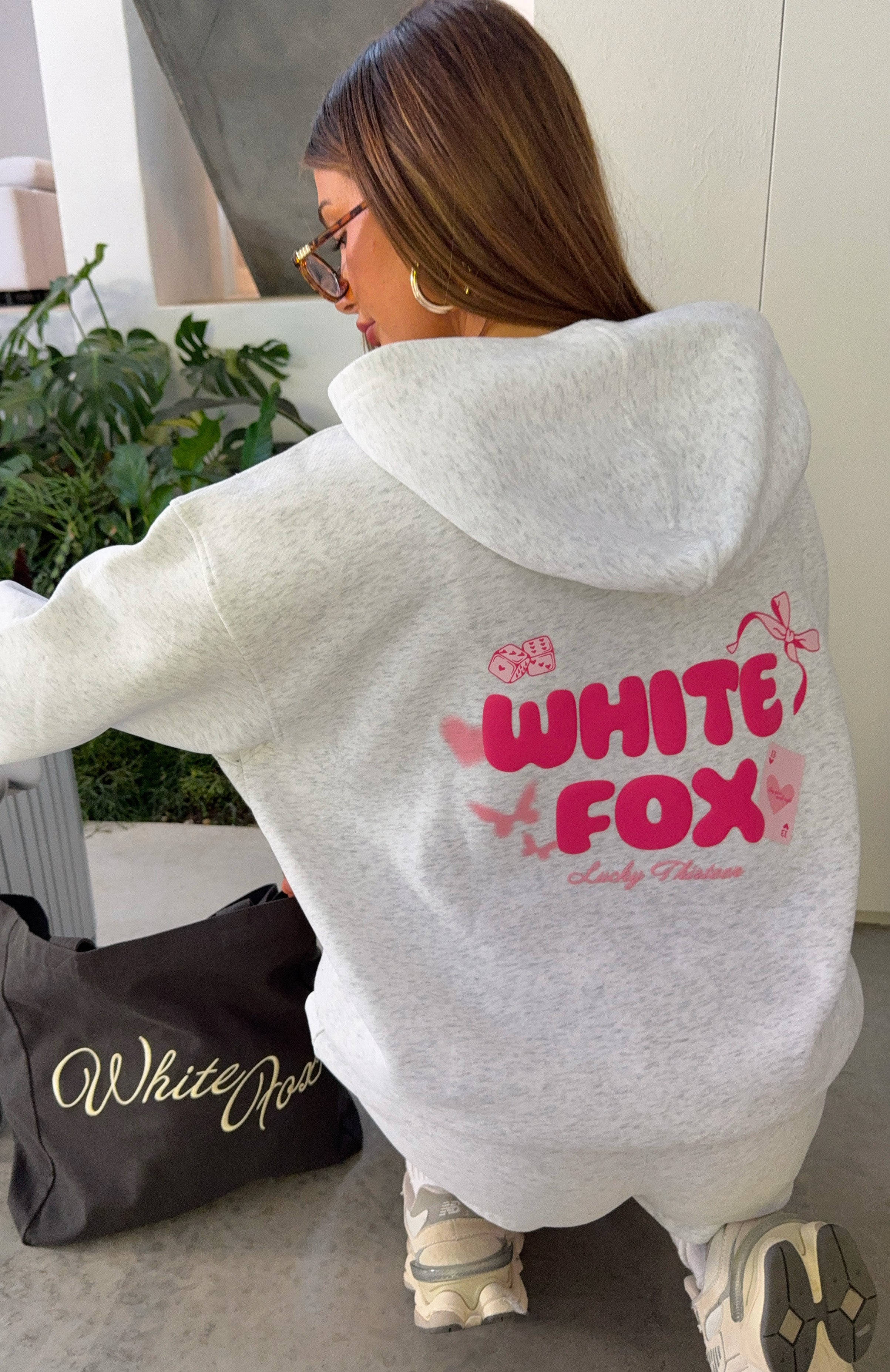 Lucky Thirteen Stephanie Oversized Grey Marle Hoodie