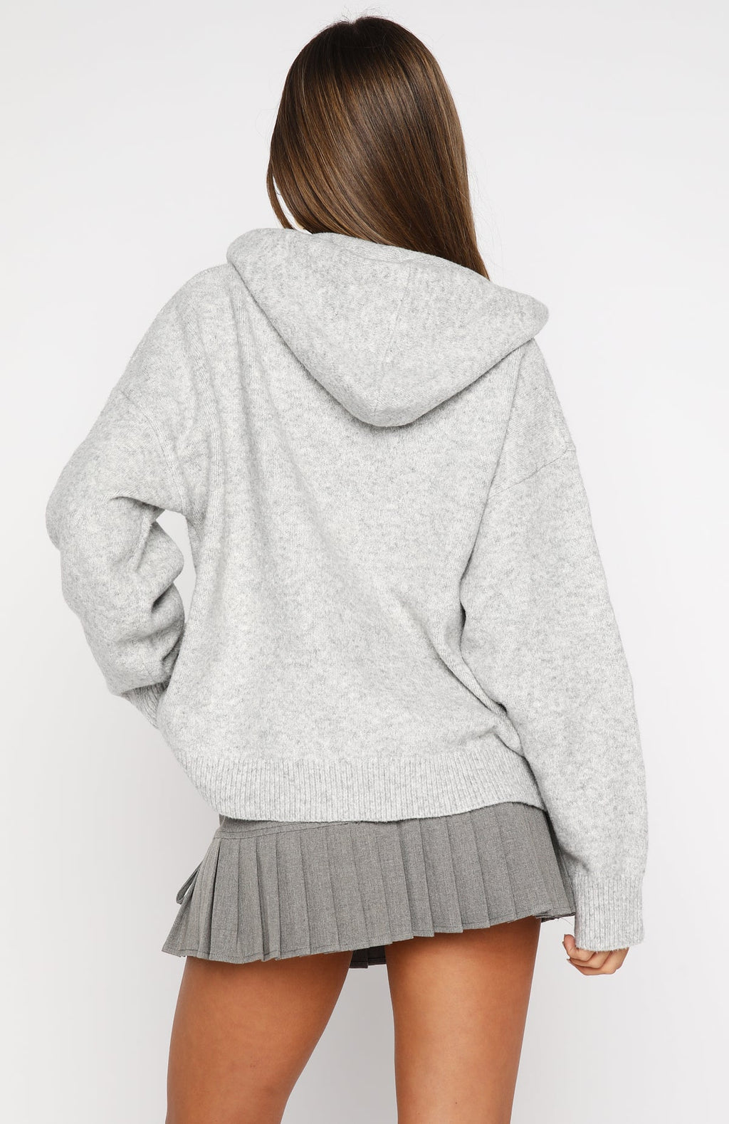 Off To Better Things Oversized Light Grey Hoodie