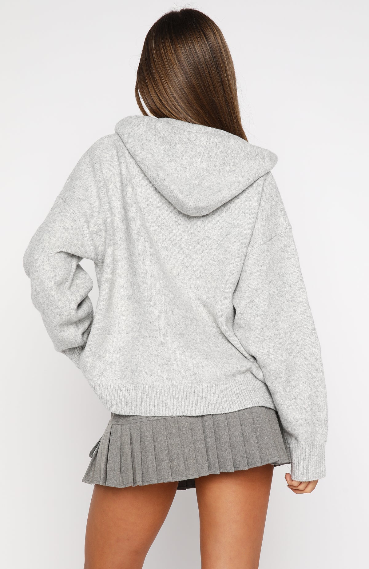 Off To Better Things Oversized Light Grey Hoodie