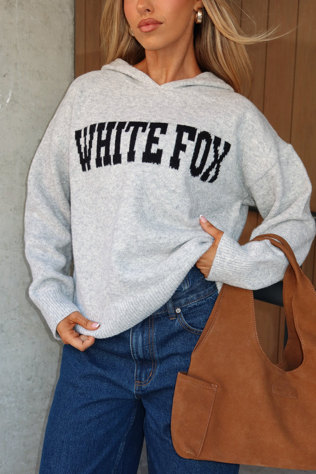 Off To Better Things Oversized Light Grey Hoodie