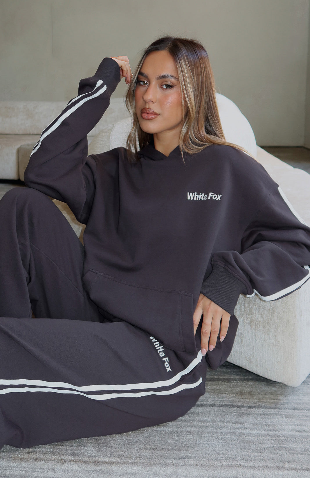 Star Student Oversized Charcoal Hoodie