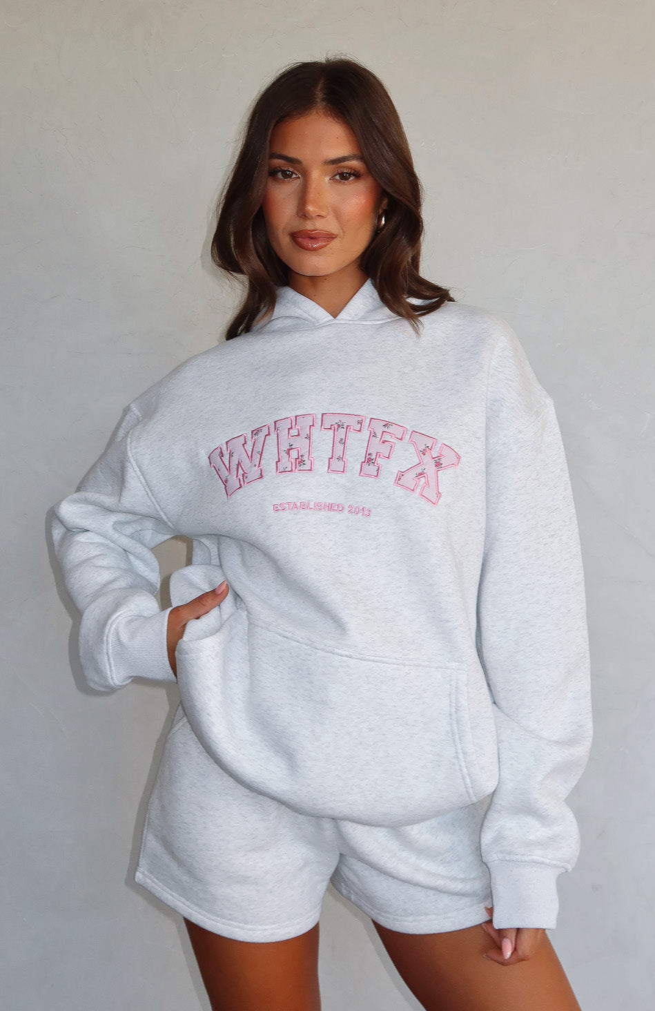 Sweet Moments Oversized Grey Marle Hoodie