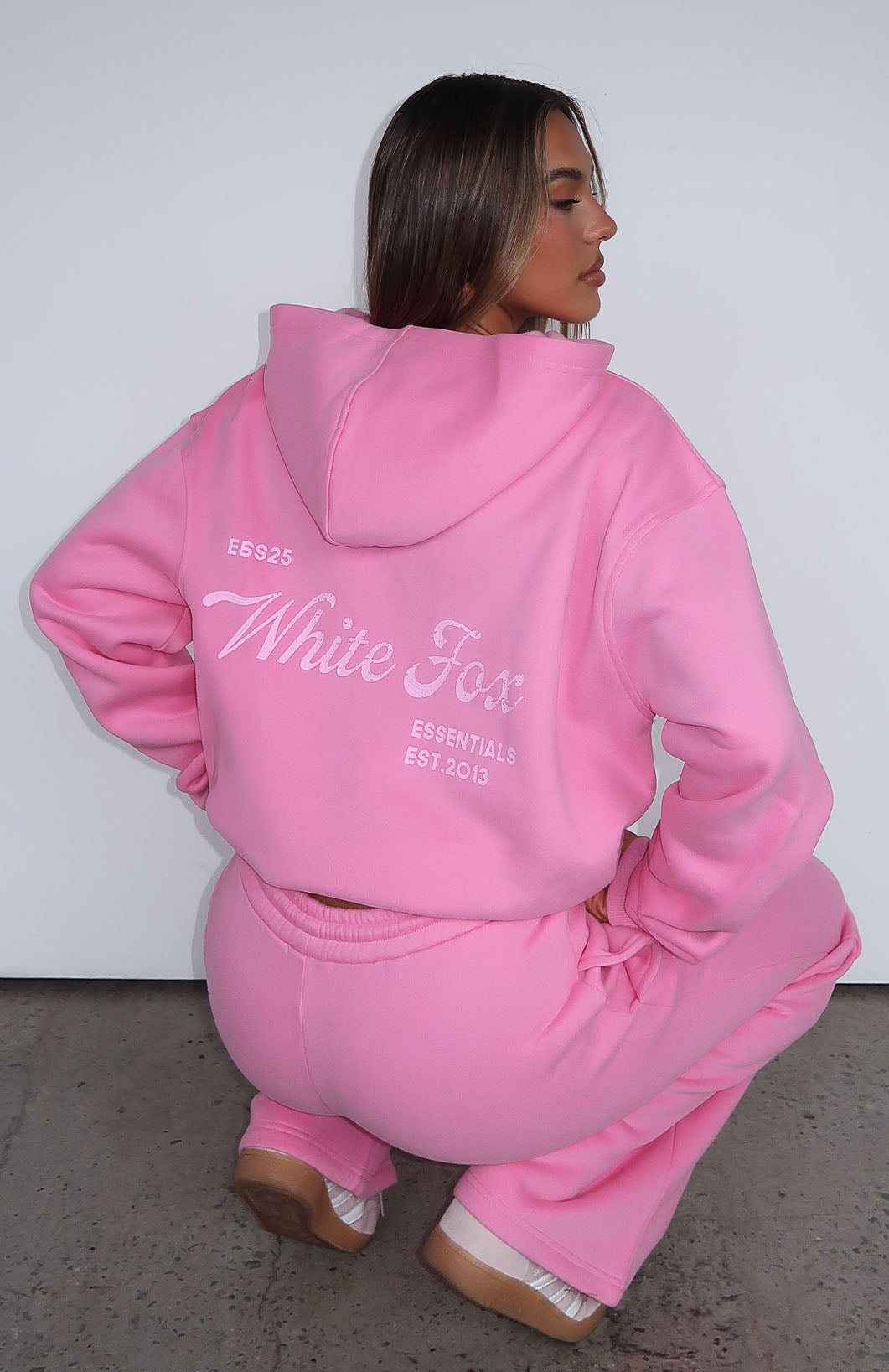 Good Life Back Graphic Oversized Pink Hoodie