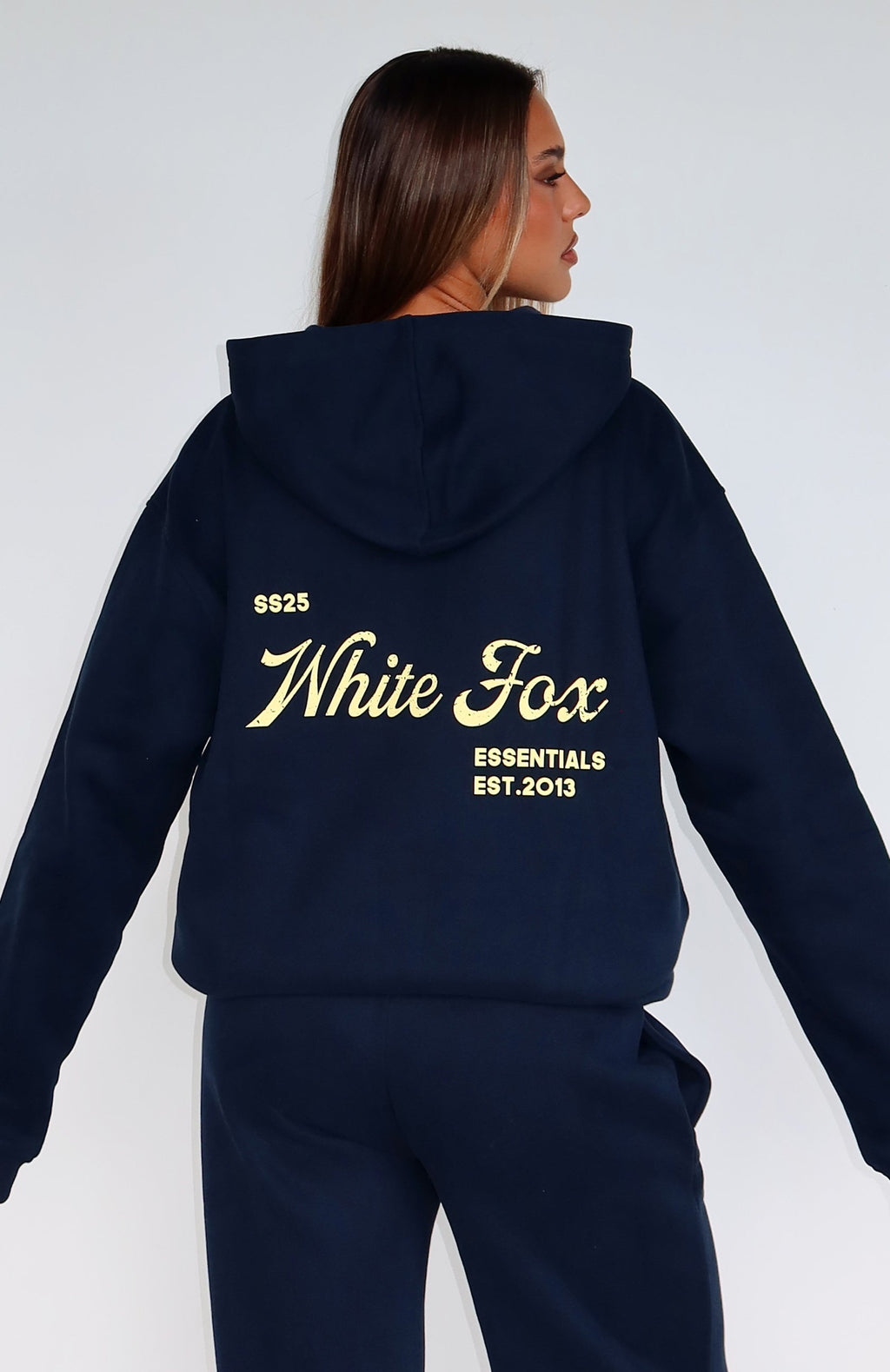 Good Life Back Graphic Oversized Navy Hoodie