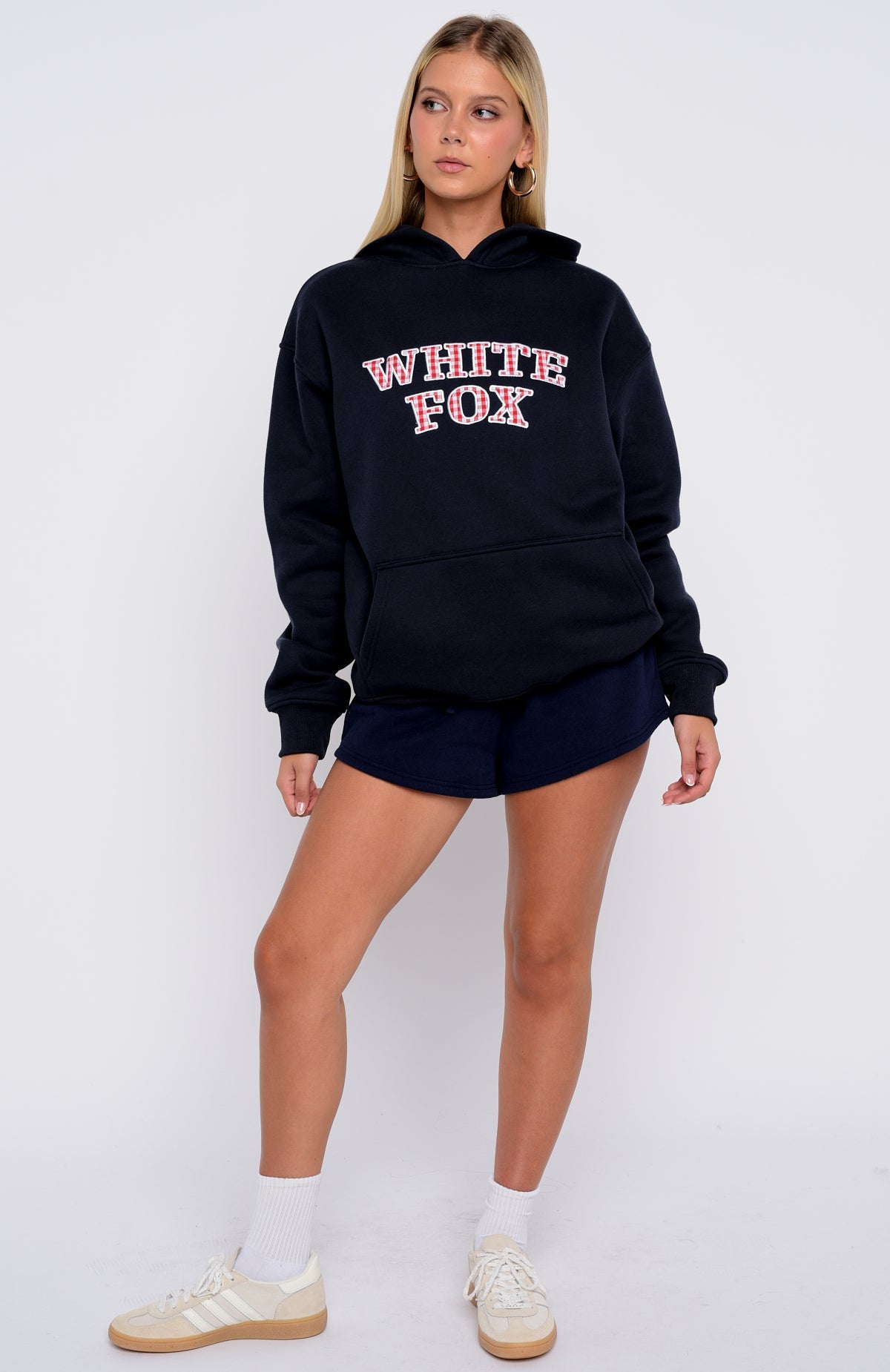 Took The Fall Oversized Navy Hoodie