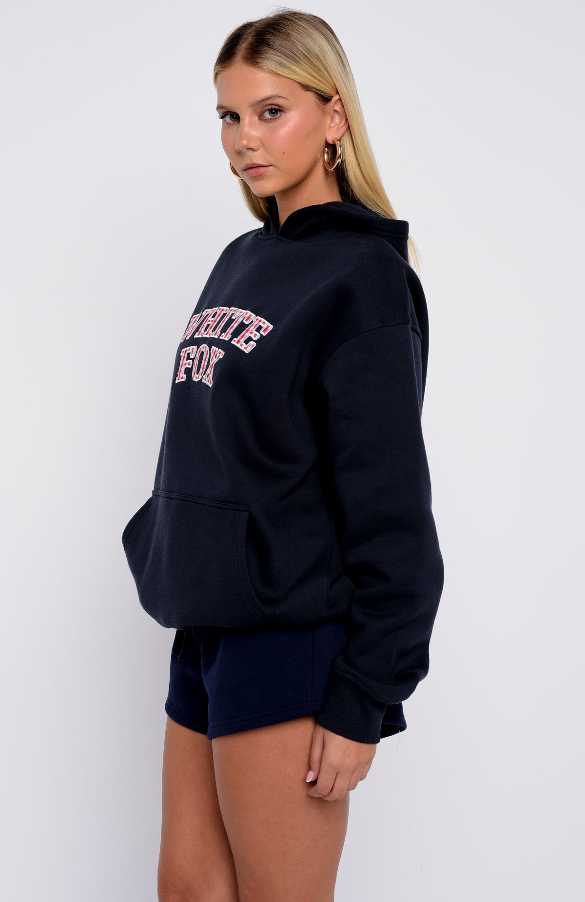 Took The Fall Oversized Navy Hoodie