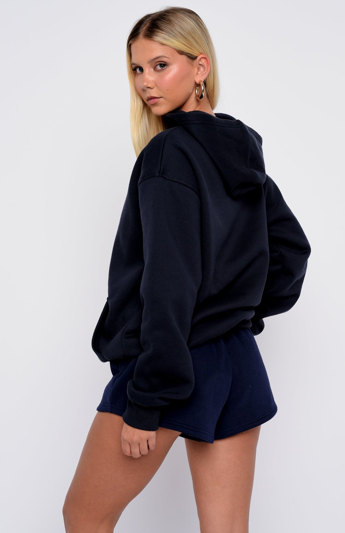 Took The Fall Oversized Navy Hoodie
