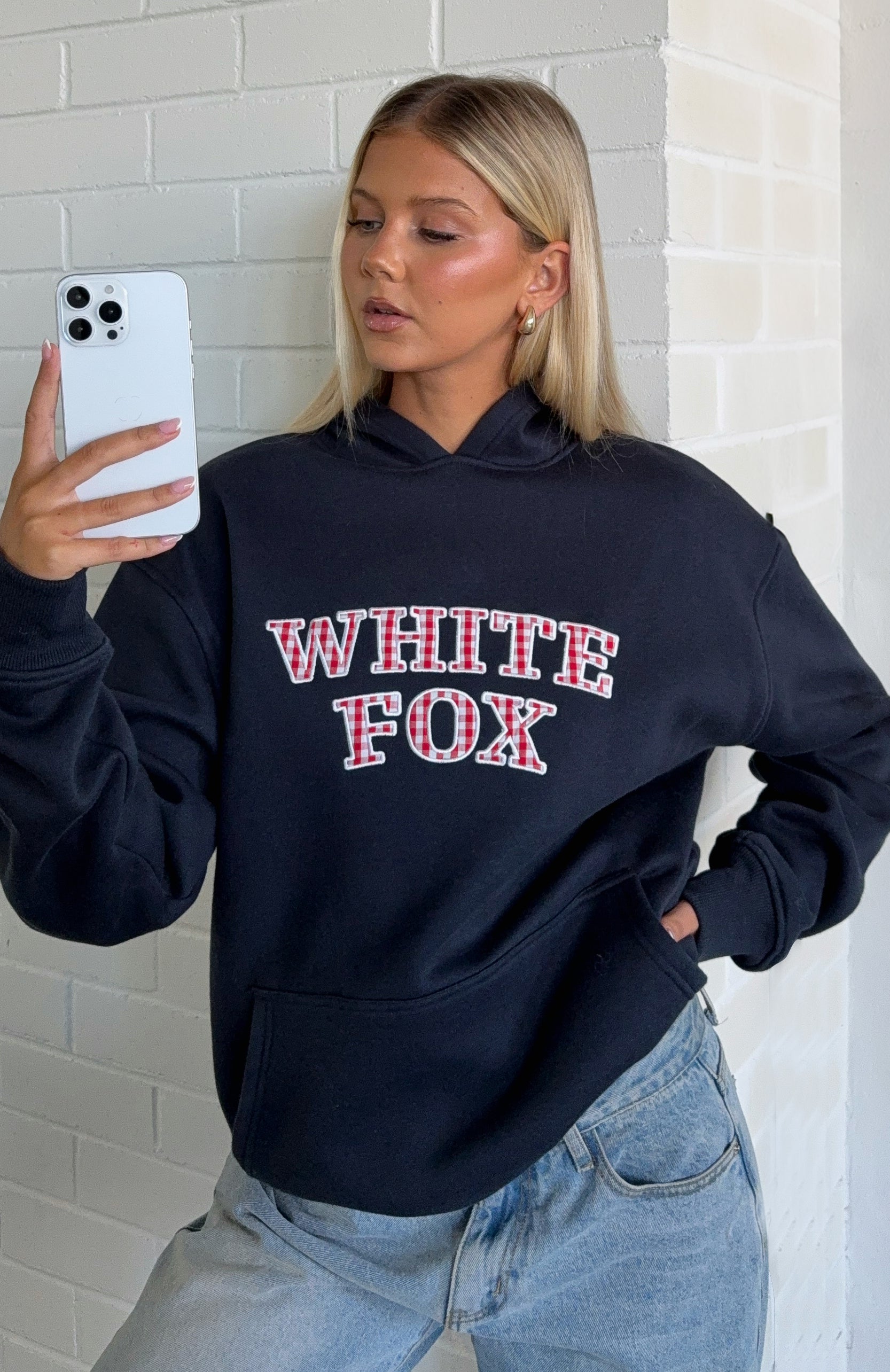 Took The Fall Oversized Navy Hoodie