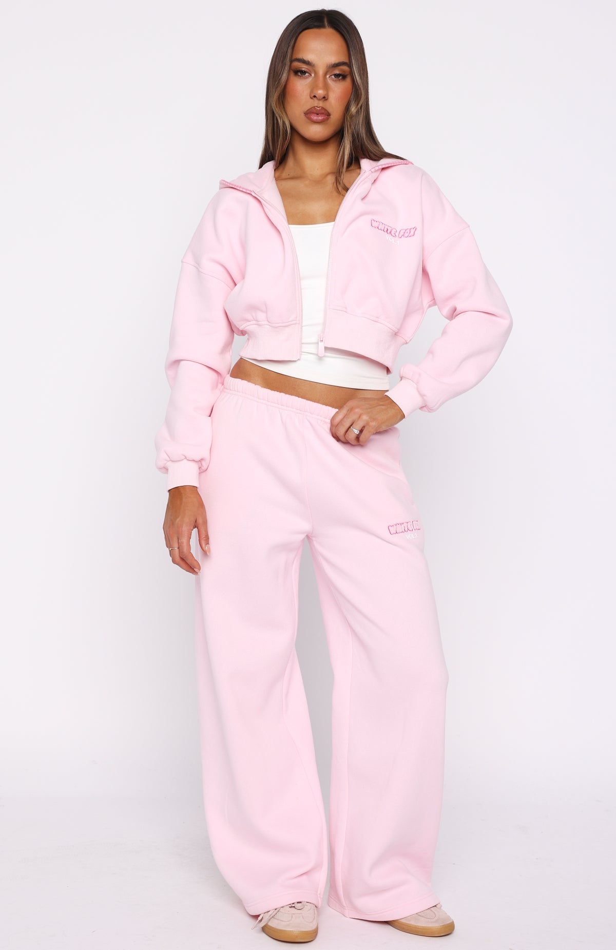 Vol. 1 Cropped Zip Posy Hoodie