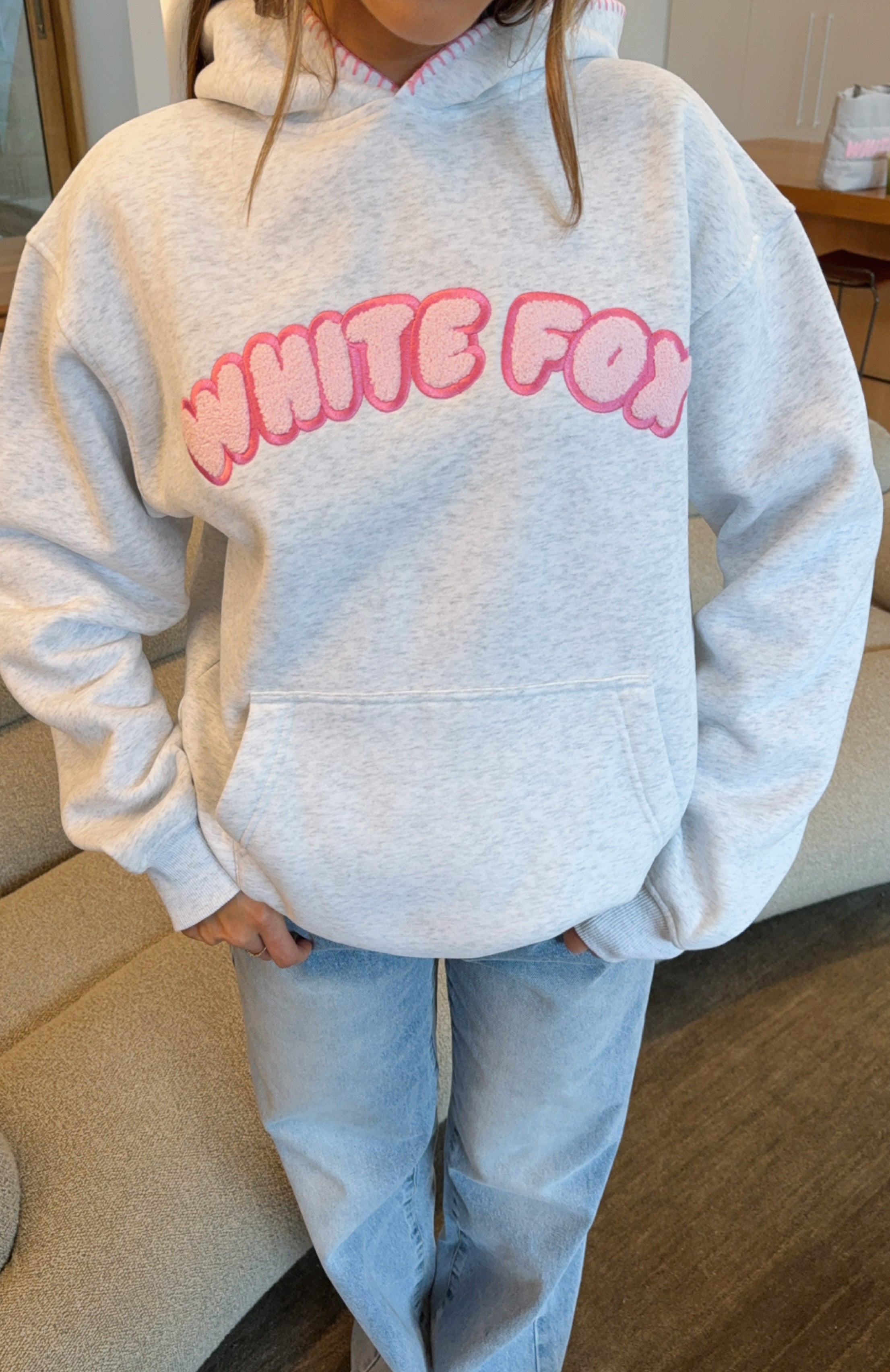 Vol. 1 Front Graphic Grey Marle Hoodie