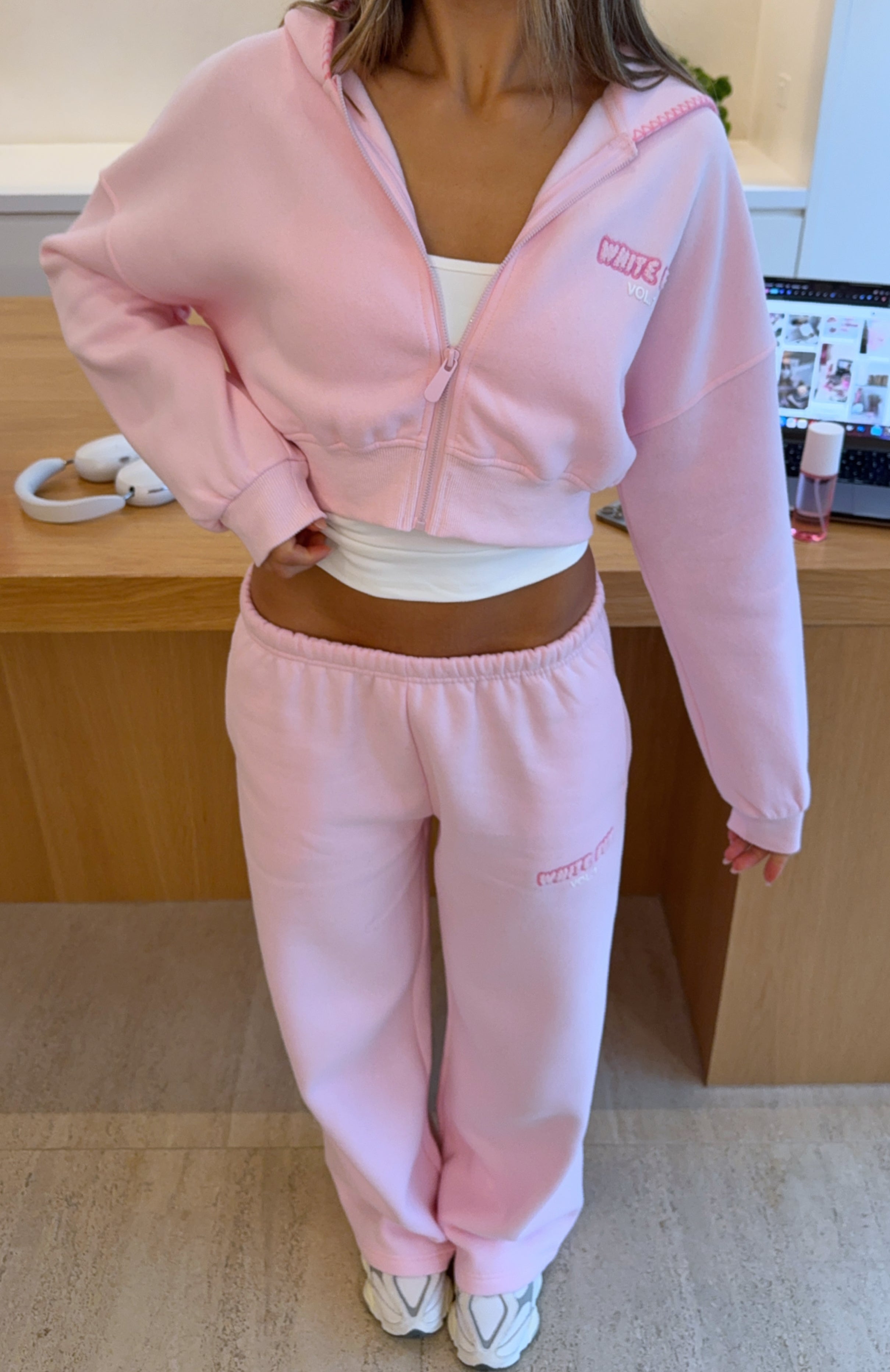Vol. 1 Cropped Zip Posy Hoodie