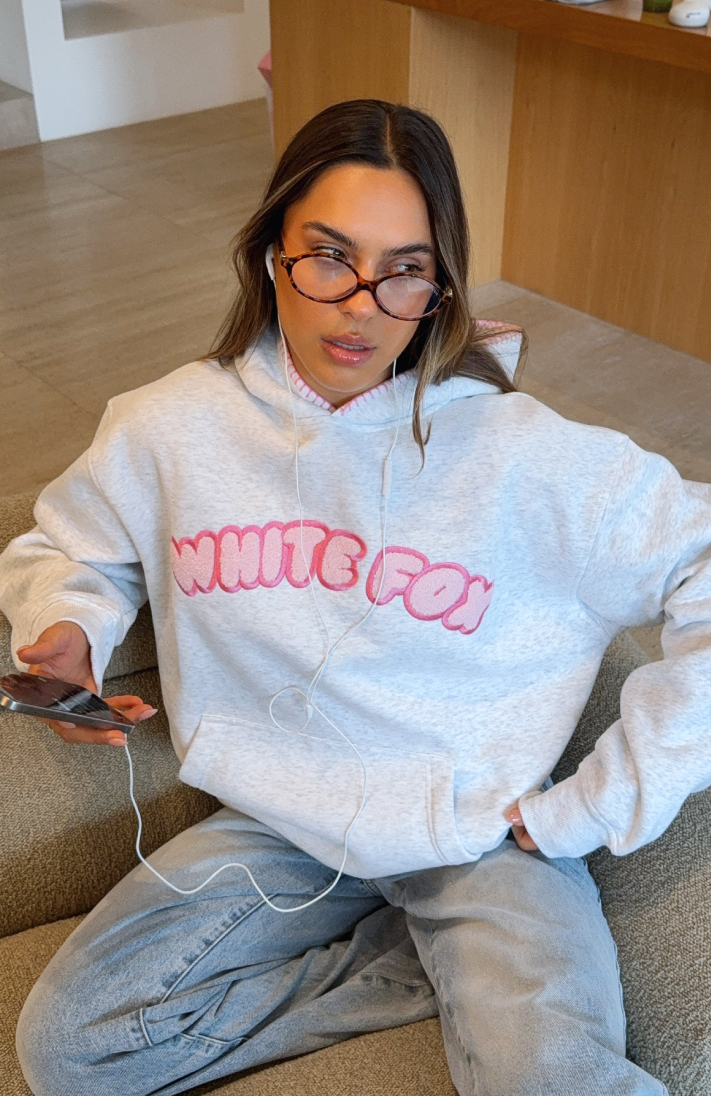 Vol. 1 Front Graphic Grey Marle Hoodie