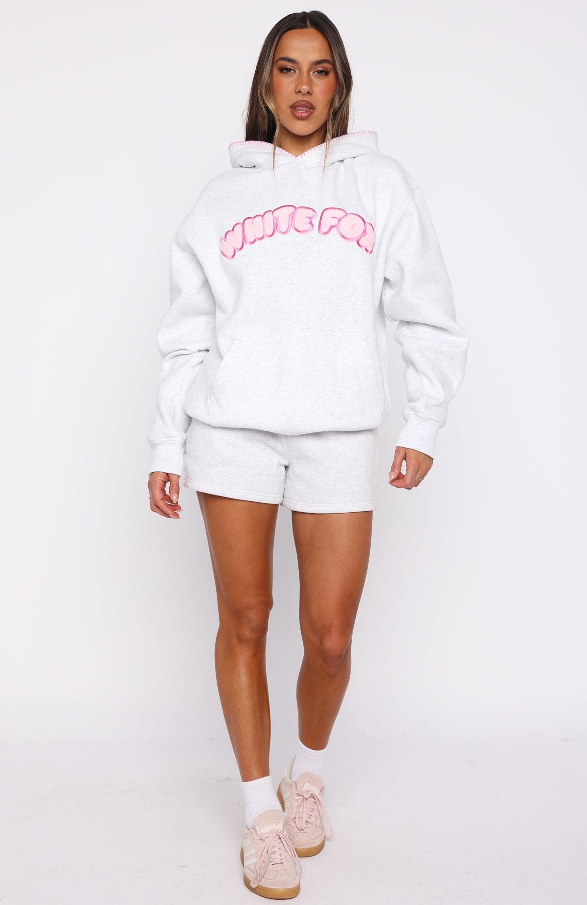 Vol. 1 Front Graphic Grey Marle Hoodie