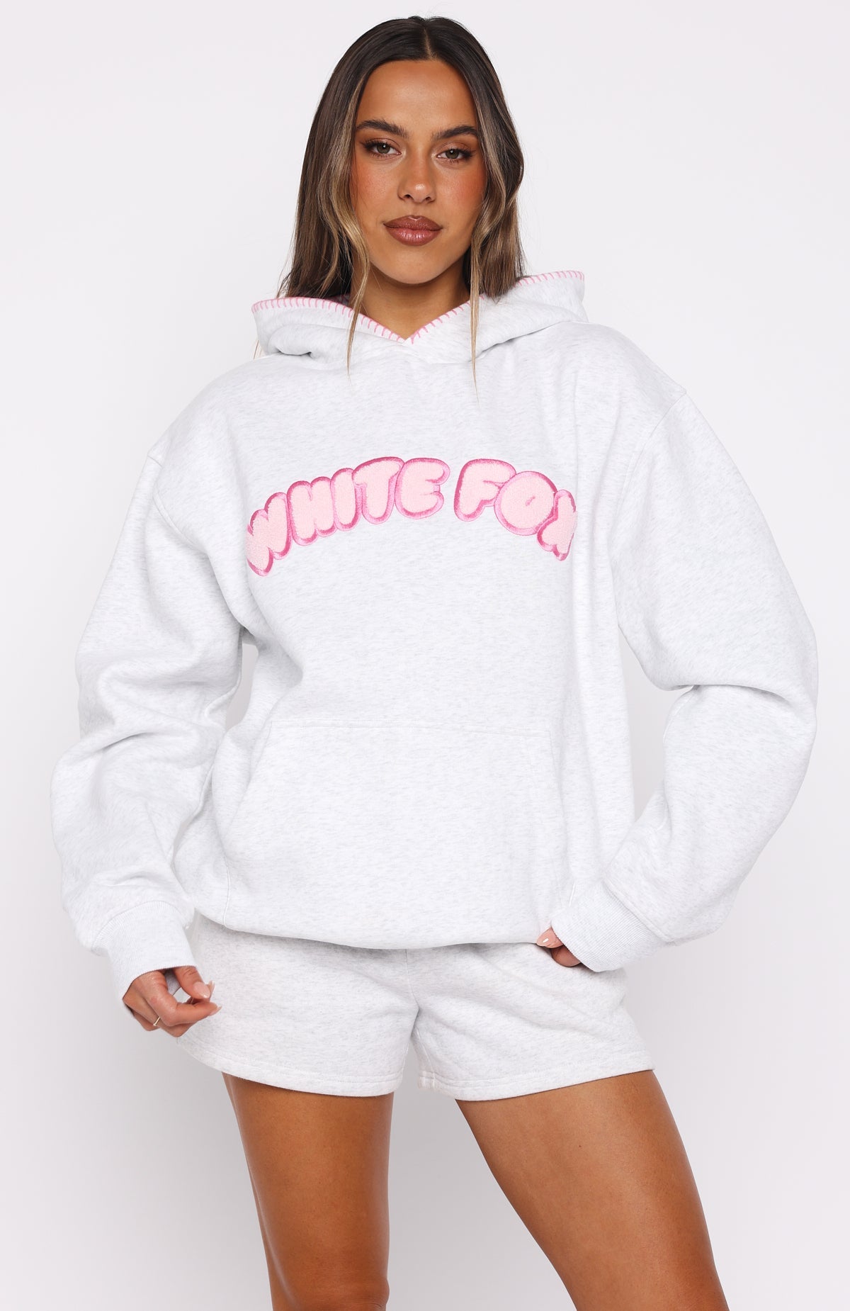 Vol. 1 Front Graphic Grey Marle Hoodie