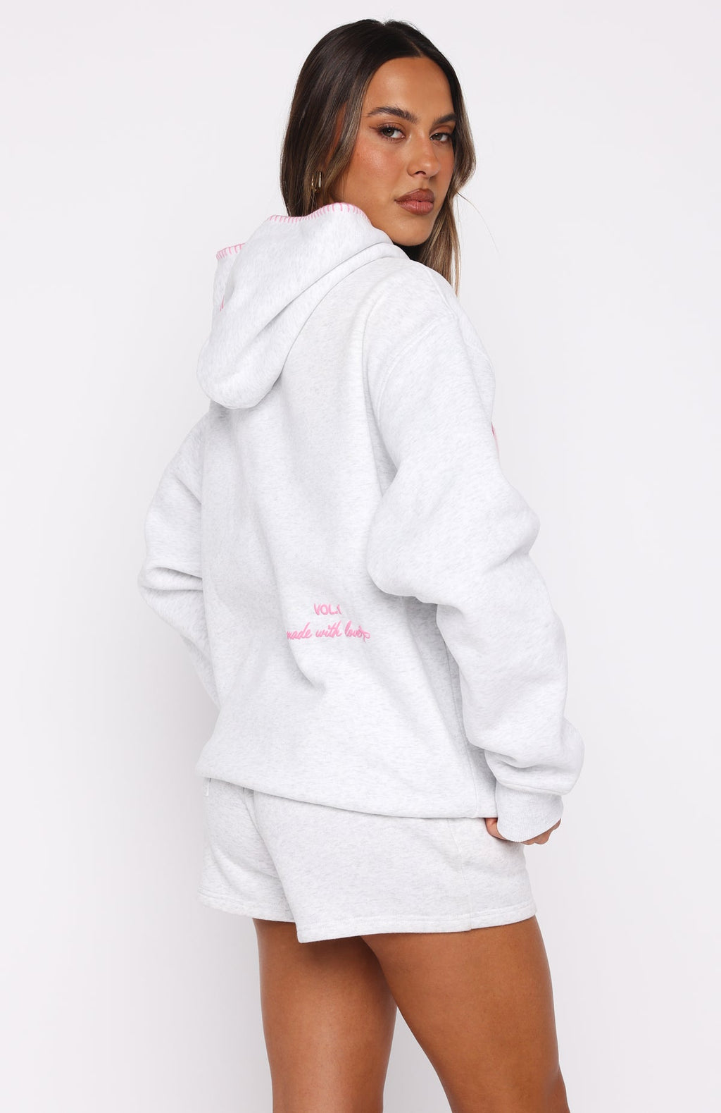 Vol. 1 Front Graphic Grey Marle Hoodie