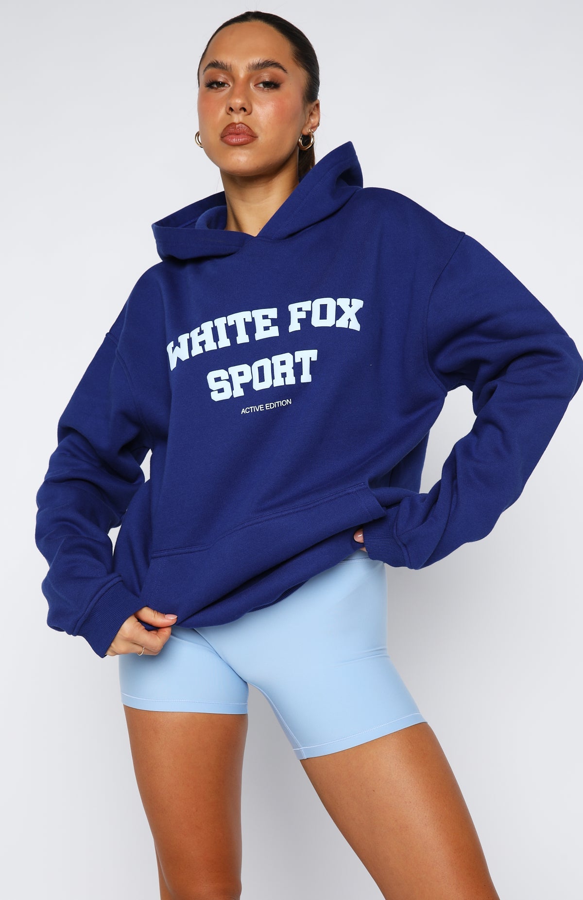 Winning Team Oversized Electric Blue Hoodie