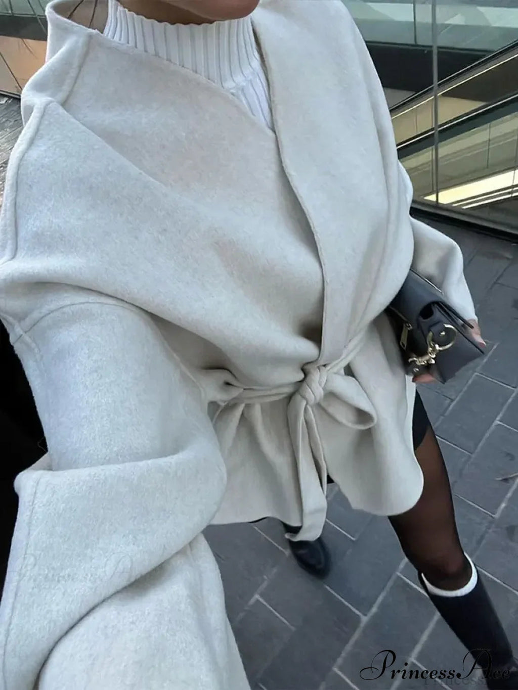White Wool Mini Coat
