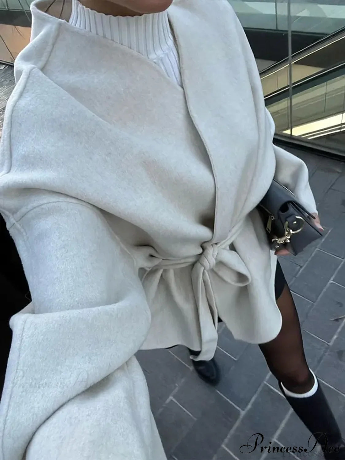 White Wool Mini Coat