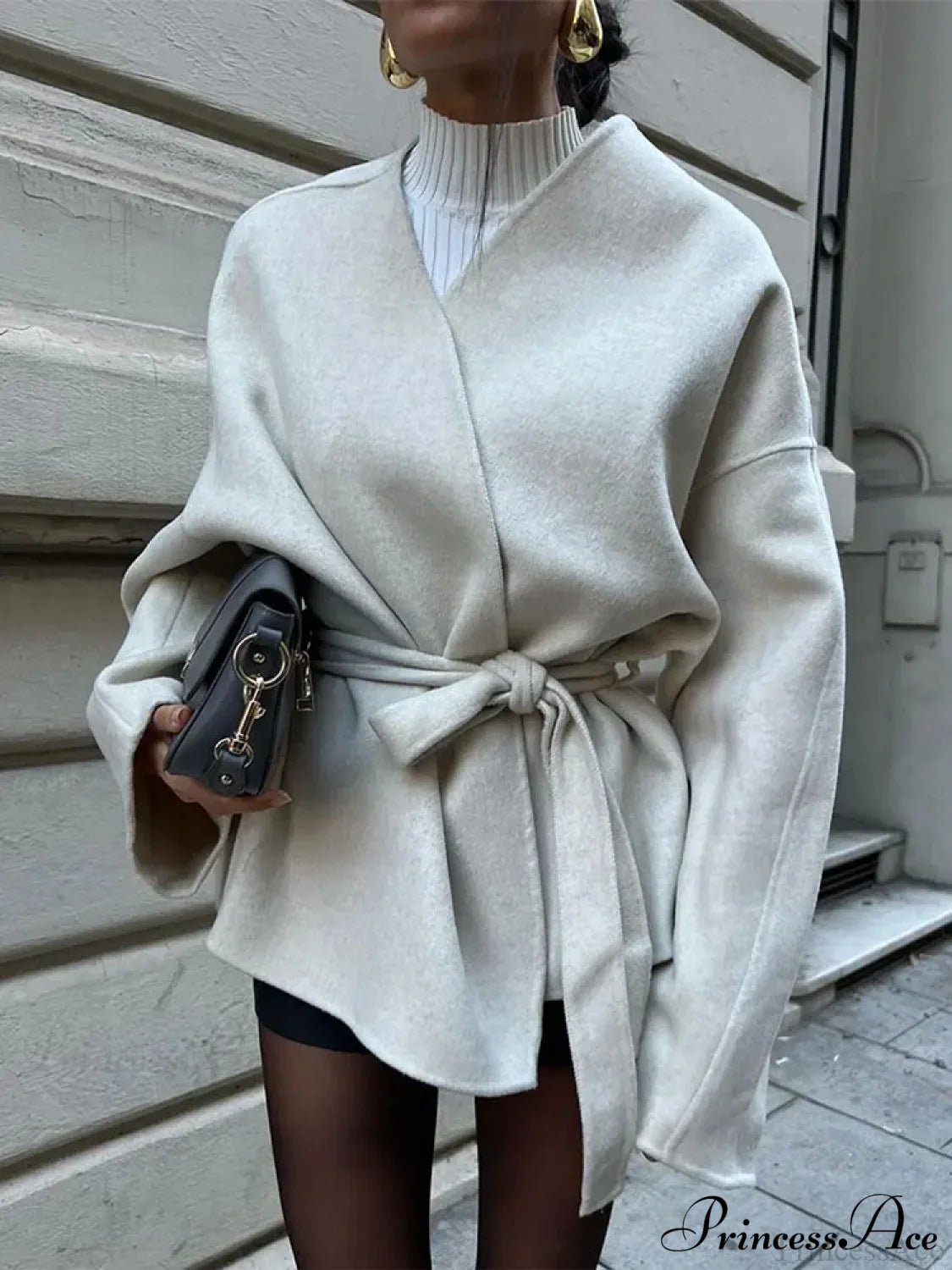 White Wool Mini Coat