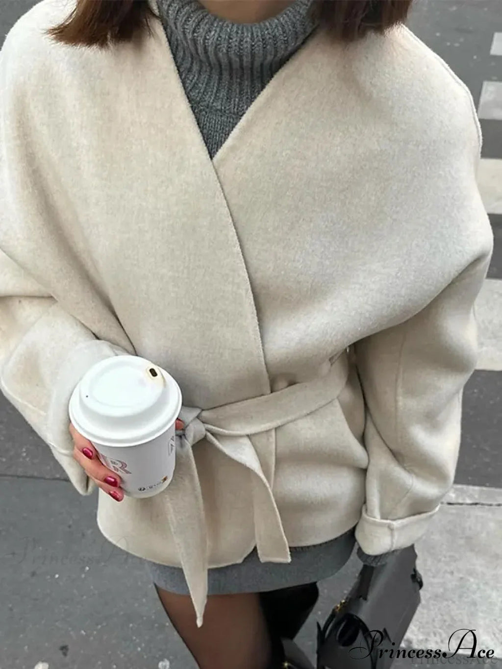 White Wool Mini Coat