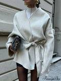 White Wool Mini Coat