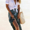 Boho Tribal Floral Summer Beach Skirt