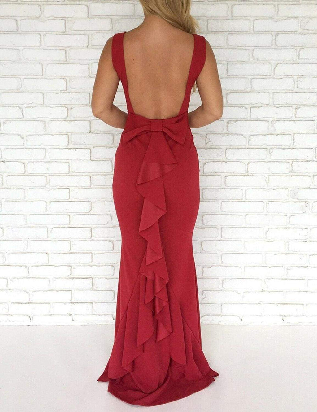 Formal Sleeveless Backless Party Maxi Dress