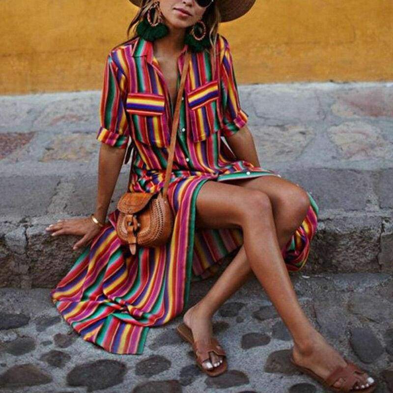 Boho Beach Summer Holiday Maxi Dress