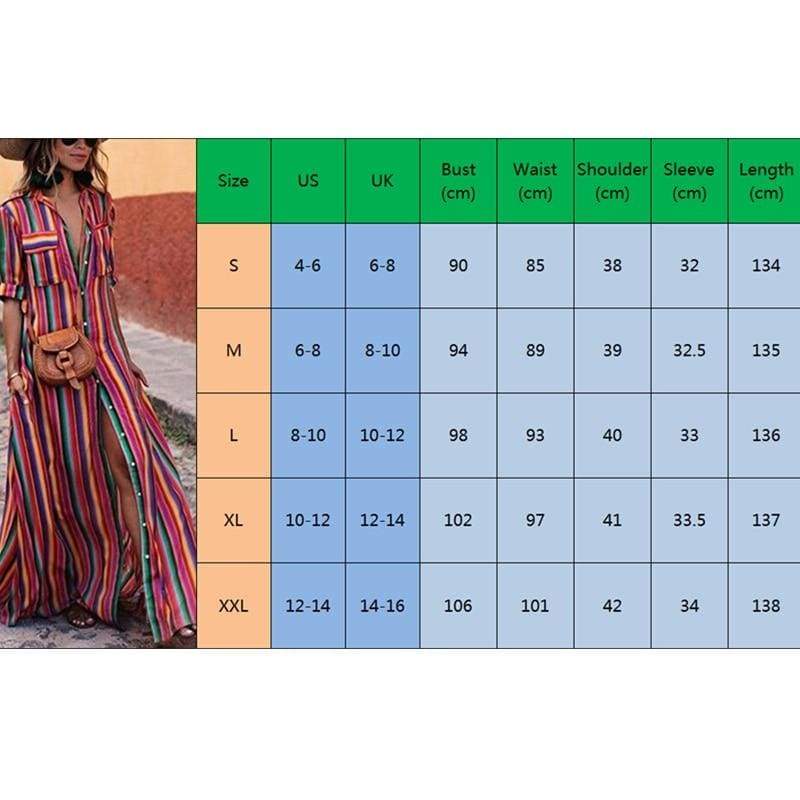 Boho Beach Summer Holiday Maxi Dress
