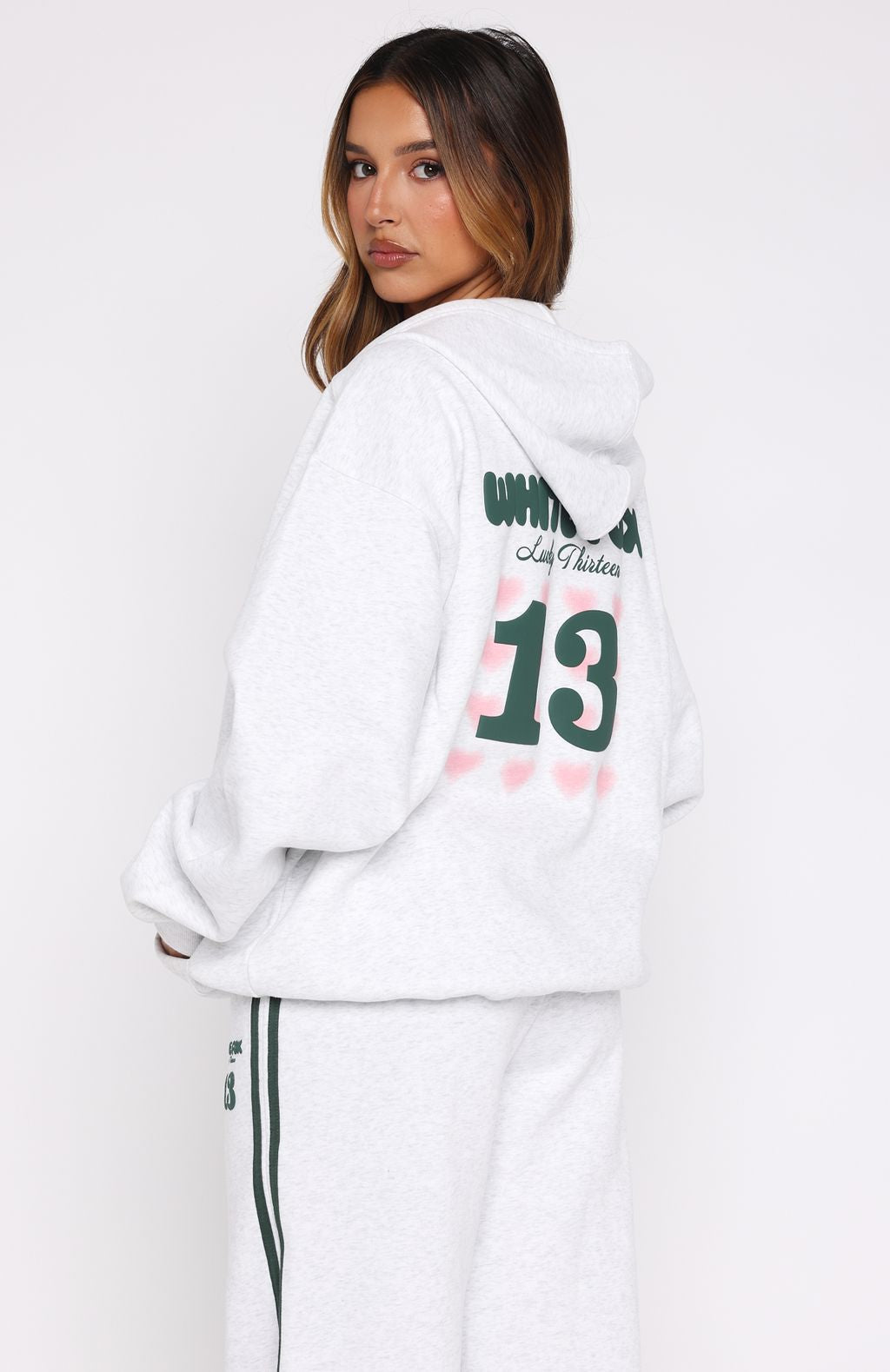 Lucky Thirteen Charise Zip Grey Marle Hoodie