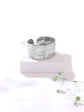 Rhodium Plated Adjustable Fashion Band Ring