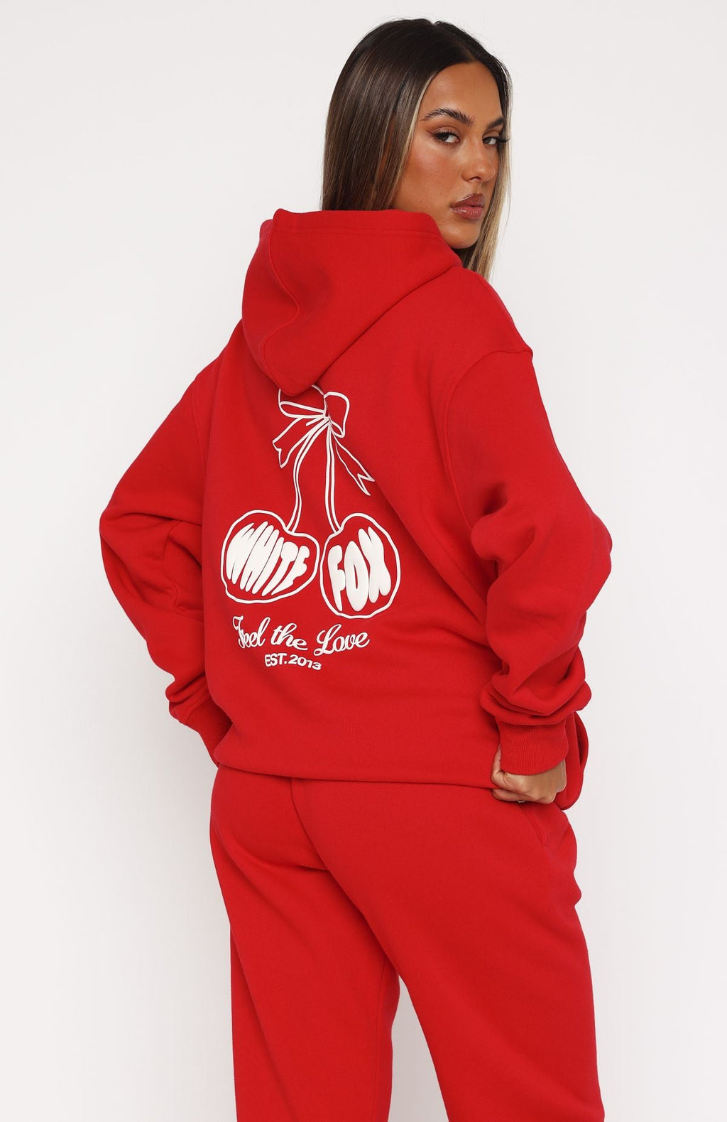 Love Life Oversized Red Hoodie