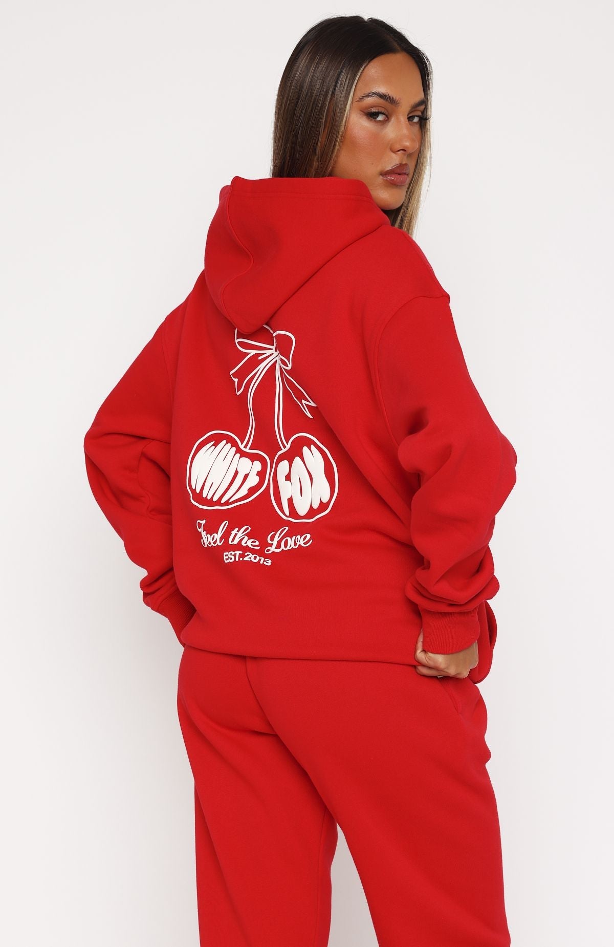 Love Life Oversized Red Hoodie
