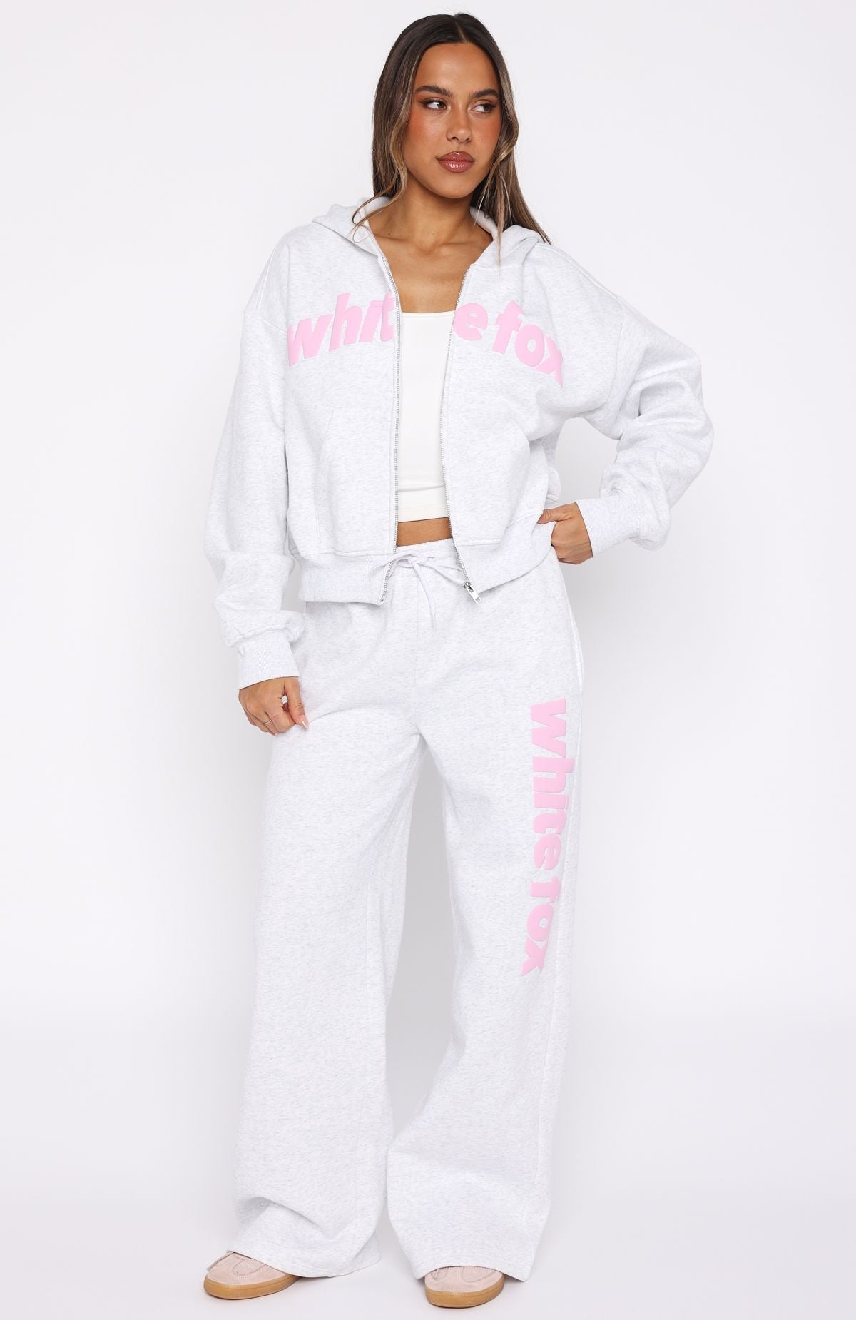From Archives Kenzie Boxy Grey Marle Hoodie