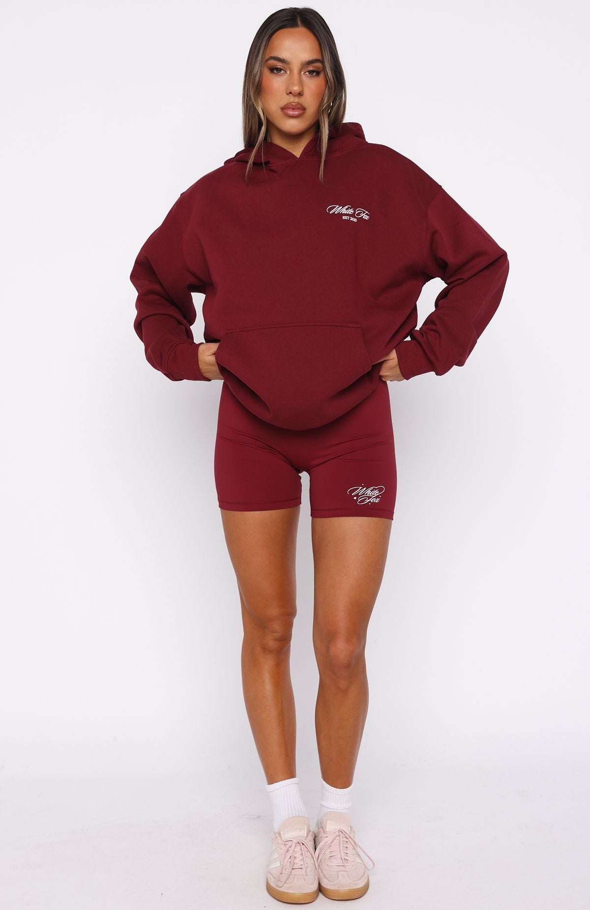 Love You Regardless Oversized Burgundy Hoodie
