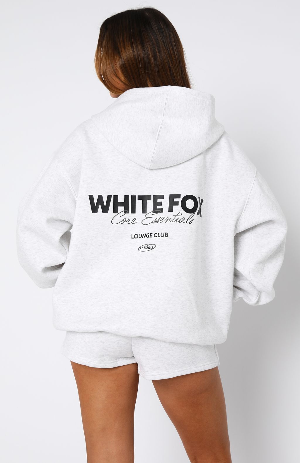 Core Essentials Zip Grey Marle Hoodie
