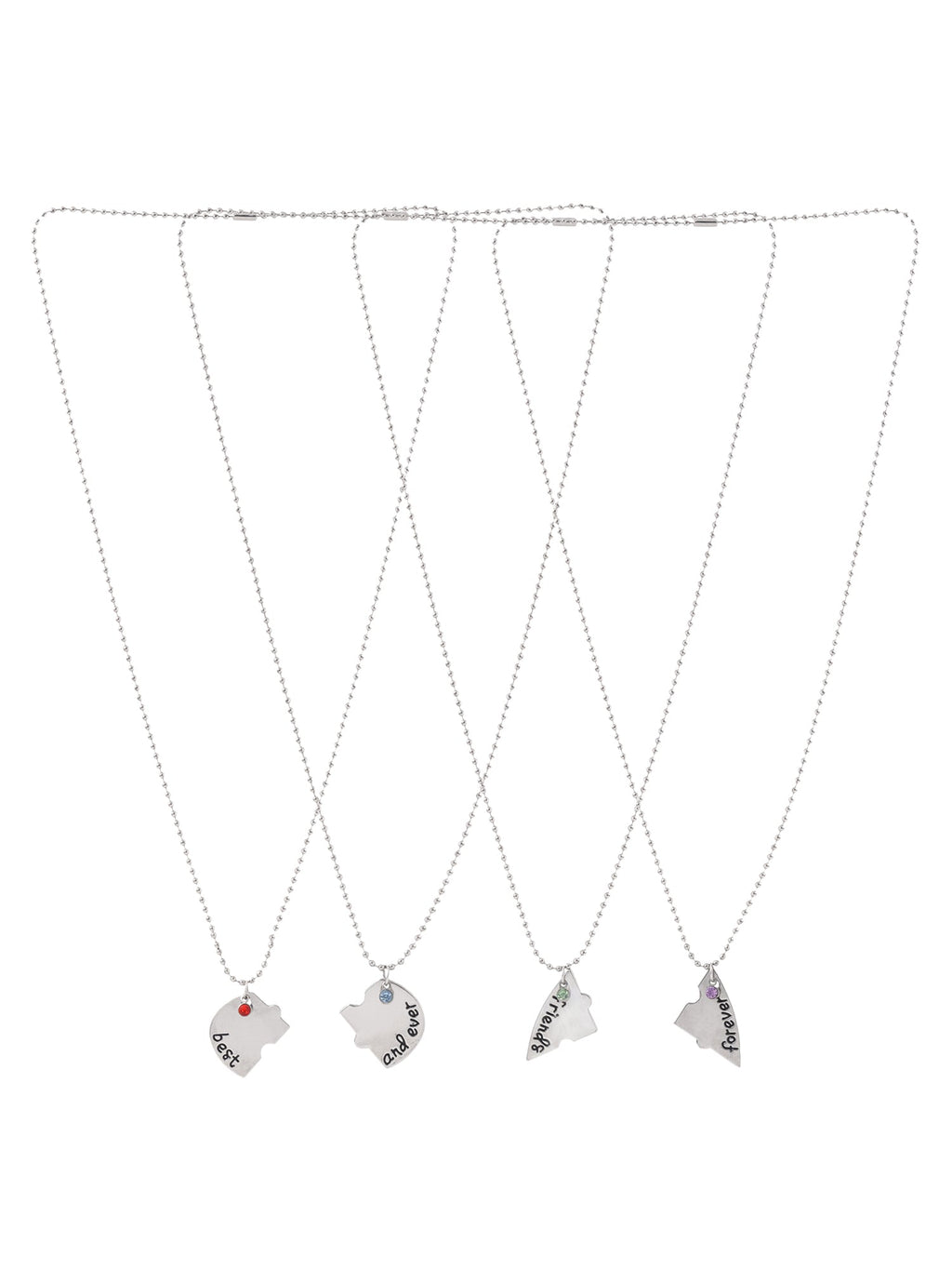Silver Best Friend Pendant Necklace