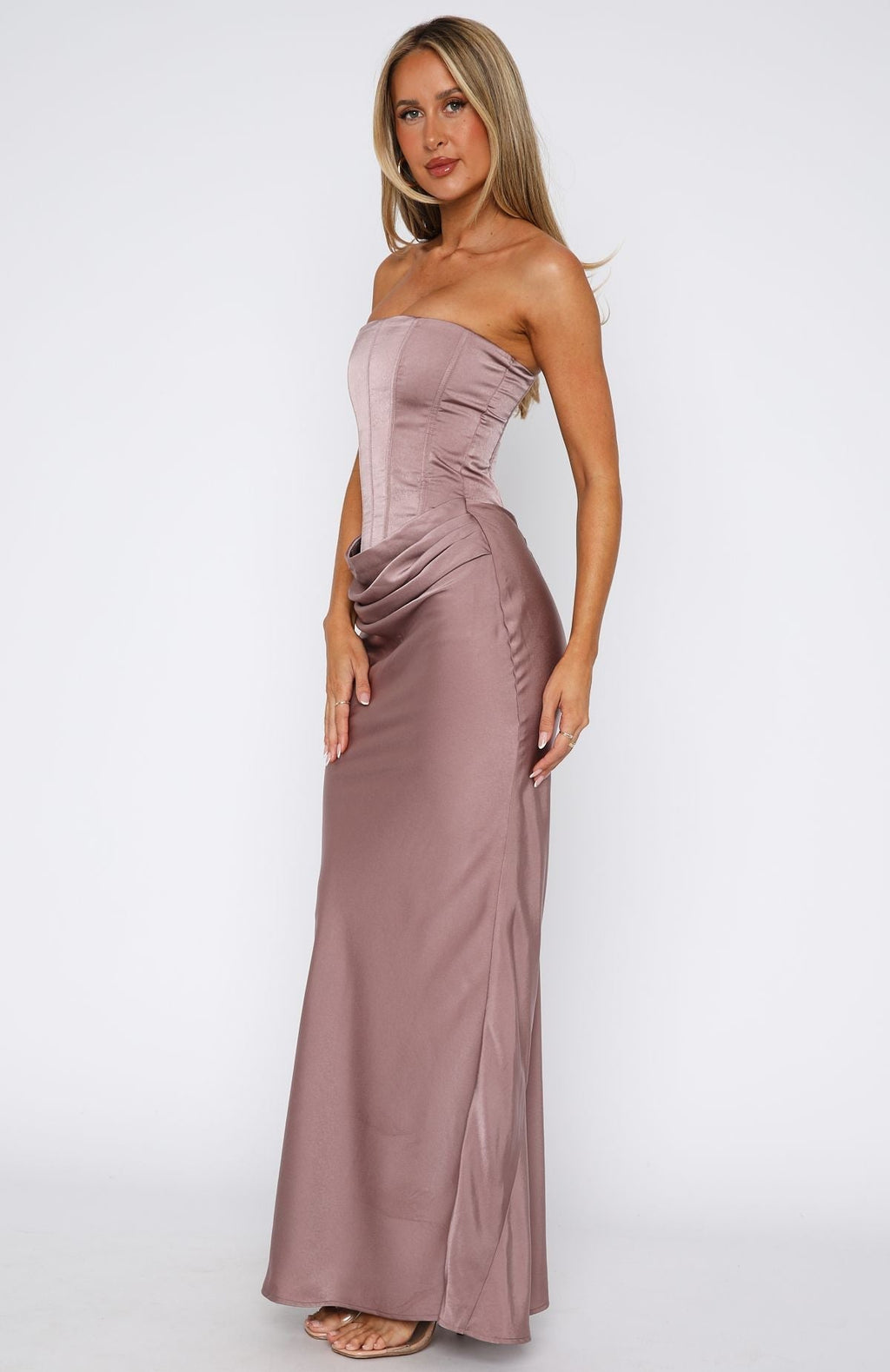 Mocha Love This Feeling Elegant Maxi Dress