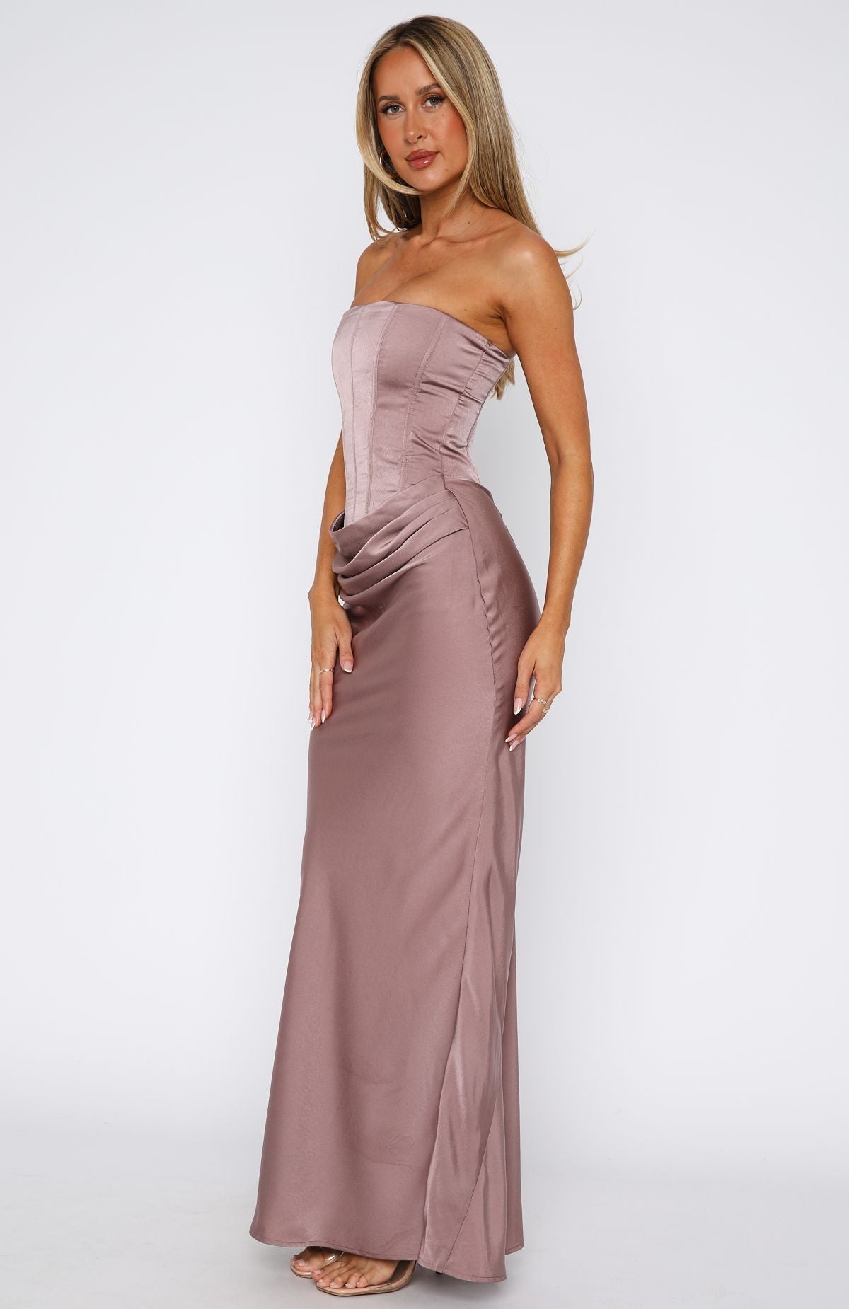 Mocha Love This Feeling Elegant Maxi Dress